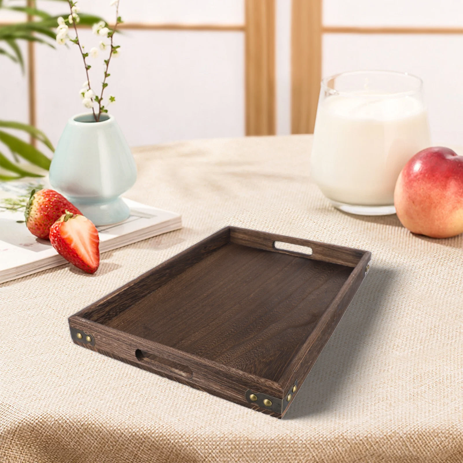 Decorative Tray 32*20*4cm Modern Design Tray Comfortable Feel Light And Luxurious Texture Smooth Facaed Kitchen