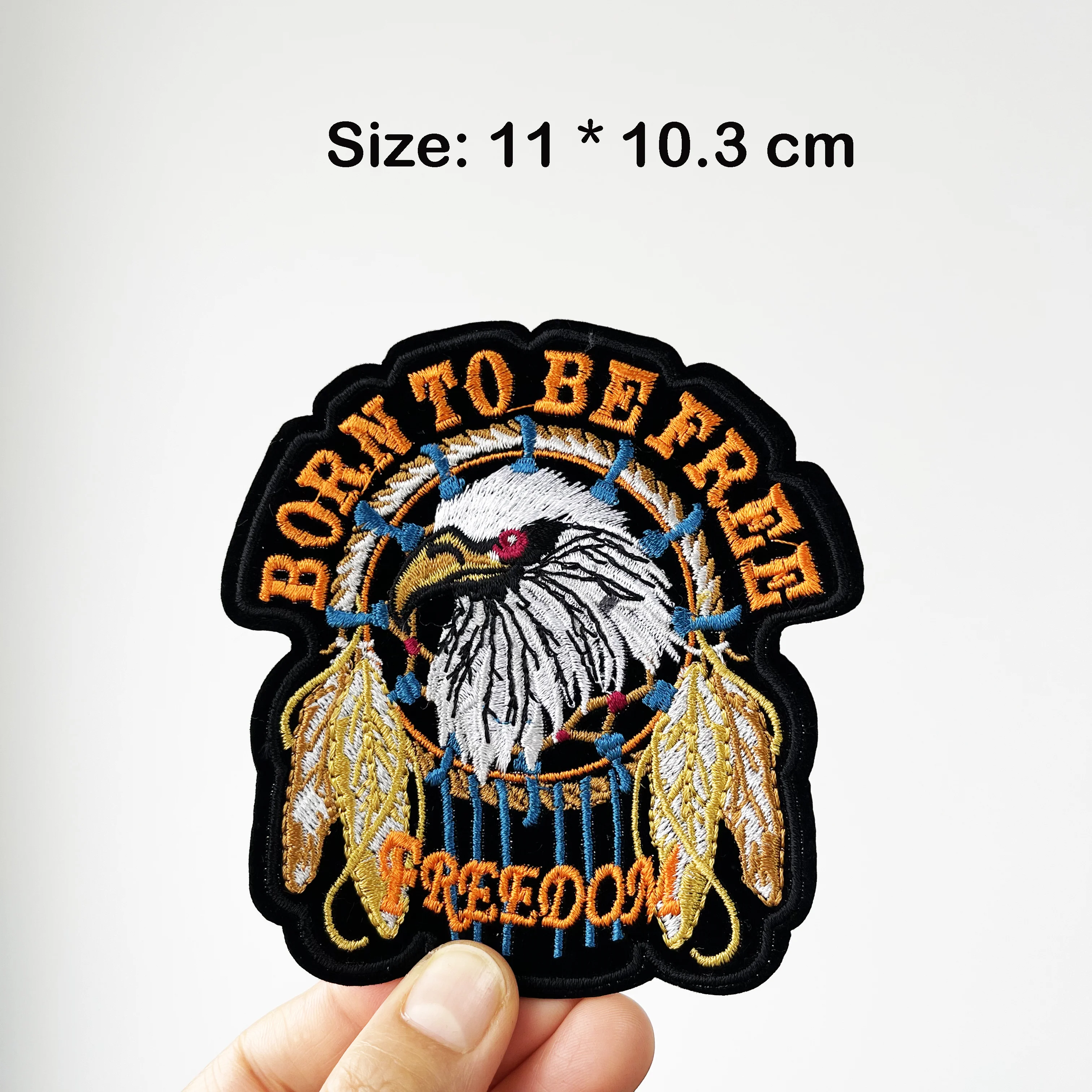 Skull Embroidery Patch Skeleton Eagle Patch Iron On Patches For Clothing Thermoadhesive Patches On Clothes Punk Rock Style Badge