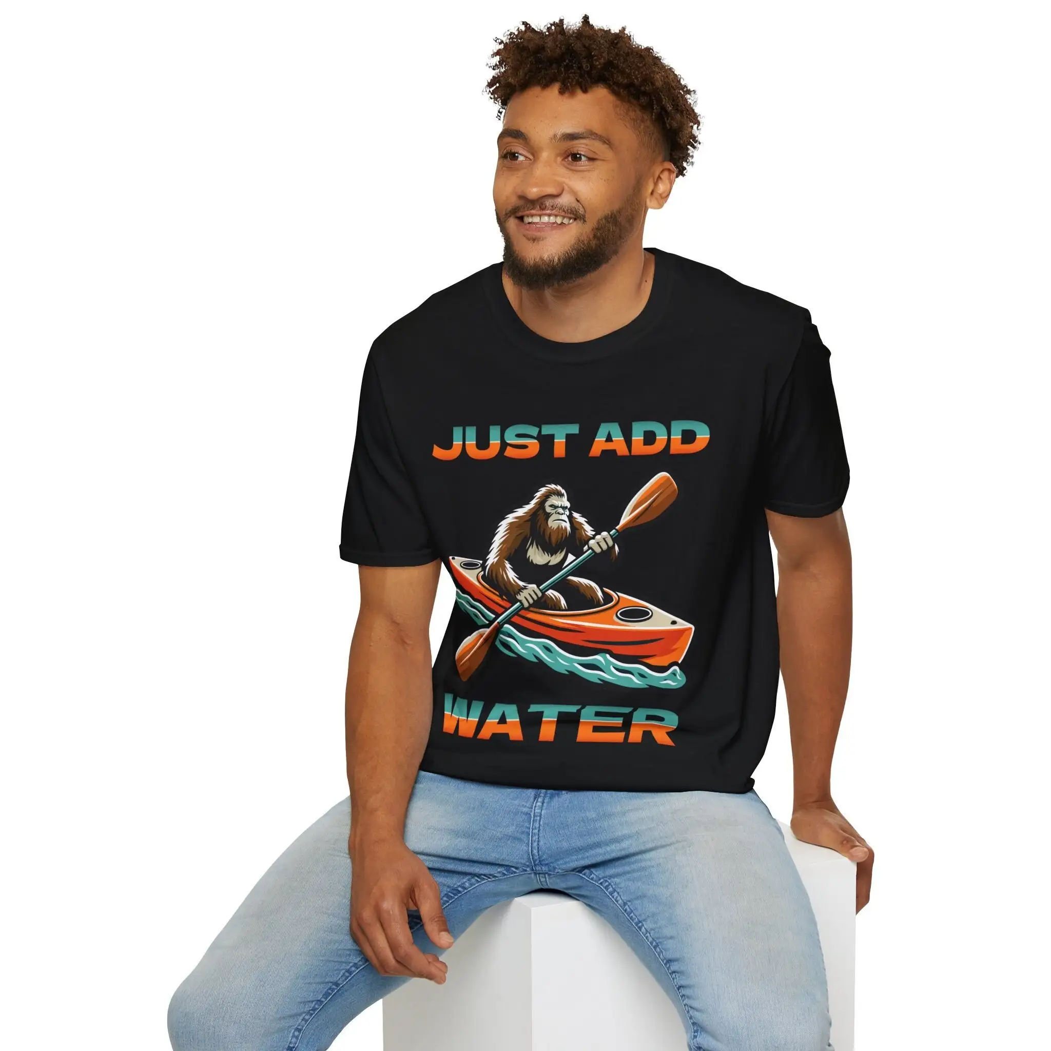 Funny Bigfoot Kayaking Just Add Water T Shirt