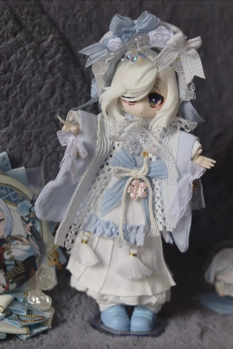 الملابس فقط المتوفرة في المخزون سلسلة الحلوى ملح البحر جوز الهند ملابس دمى 12 نقطة Ob11 دمية Bjd تنورة دمية هدايا عيد الميلاد