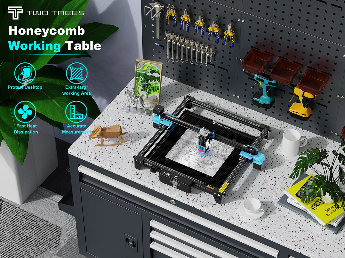 TWOTREES Co2 Laser Honeycomb Bed Laser Equipment Honeycomb Working Table For Sculpfun XTOOL CO2 Cutting Laser Engraver Machine