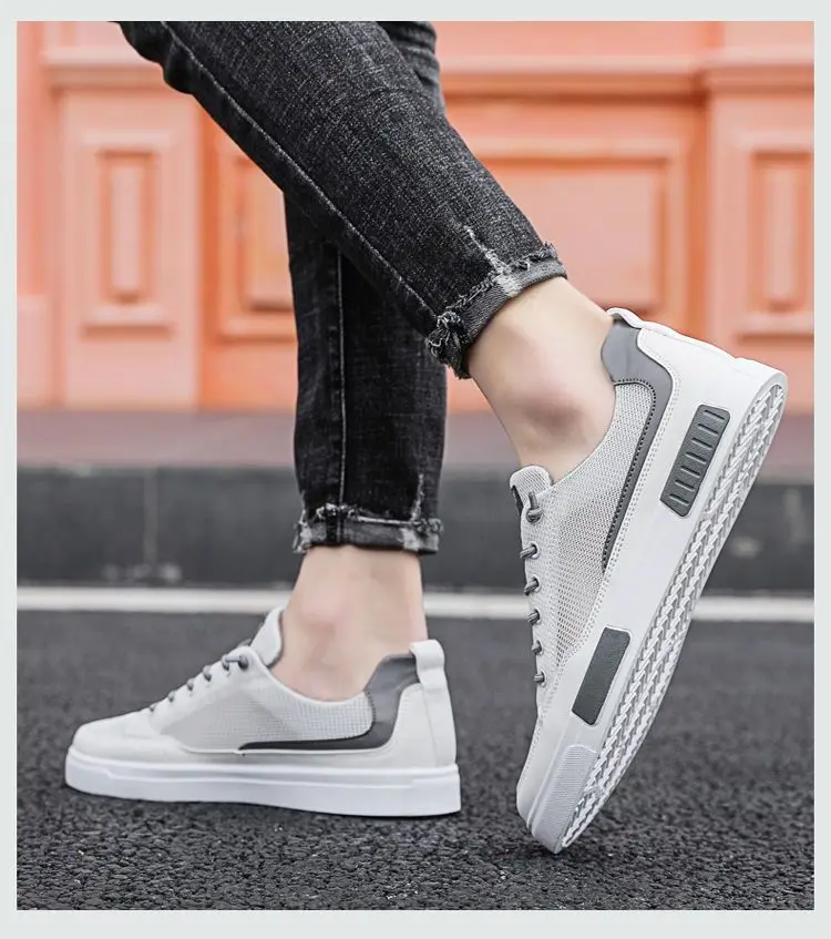 Breathable Mesh Sneakers Summer Men Comfort Flat Shoes Luxury Males Lightweight Loafers Non-Slip Mens Tennis Shoes