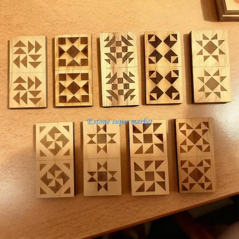 090B Puzzle z naturalnego drewna klocki edukacyjne zabawki dla dzieci rodzinny czas zabawy