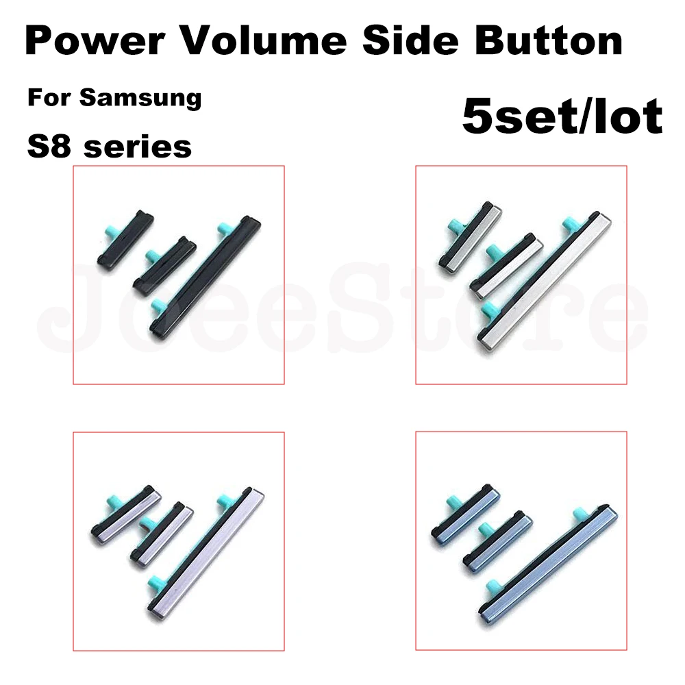 5set Power Volume Side Button Switch Control Key For Samsung Galaxy S8 S9 S10 Plus Volume Button + Power ON / OFF Repair Parts