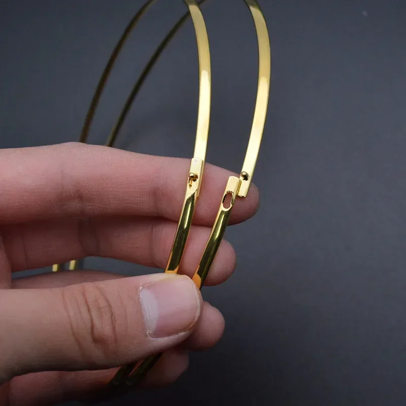 Gold Plating Color Metal Round Circle Necklace Choker Parts Necklet Chains Jewelry Findings 20pc/Lot