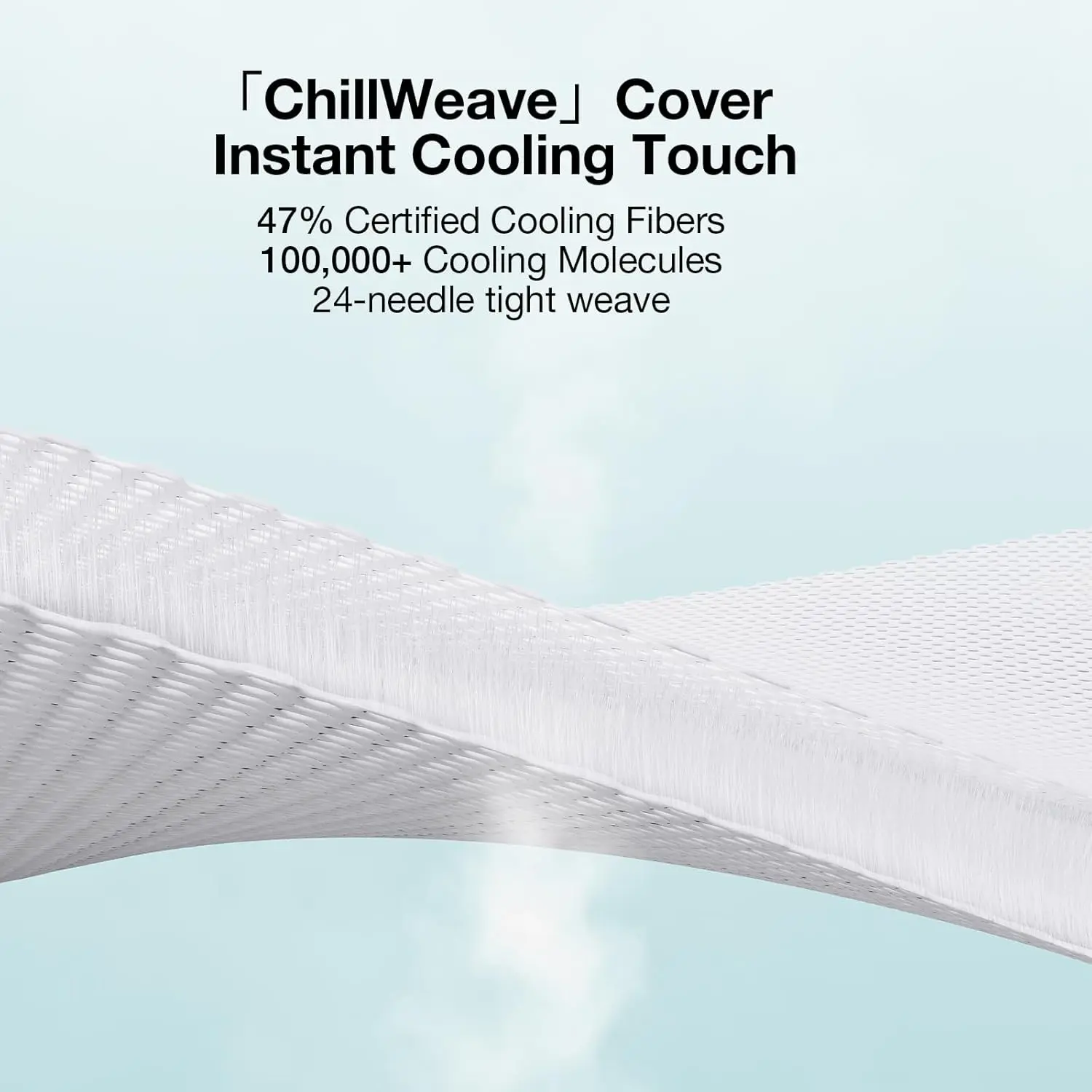 وسادة مرتبة كوين كولينج مع كيس وسادة، جزء علوي صيفي مسامي للأسرّة مقاس 8-21 بوصة، قابل للغسل وخفيف الوزن باللون الأزرق