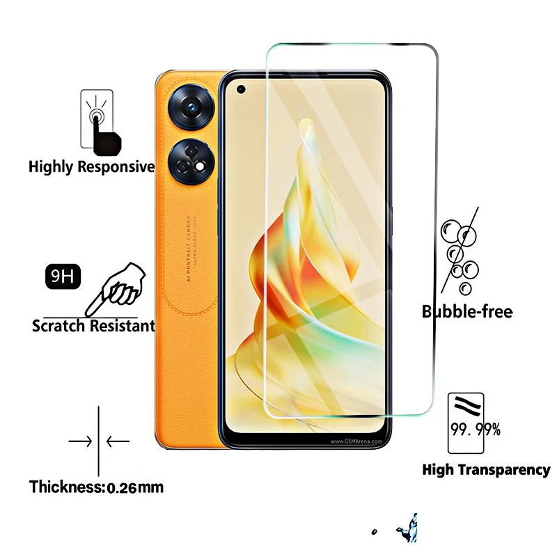 OPPO Reno 8 T Lite 강화 유리, 전체 보호 화면 보호기, Reno8 T 4G 렌즈 유리, 4 개