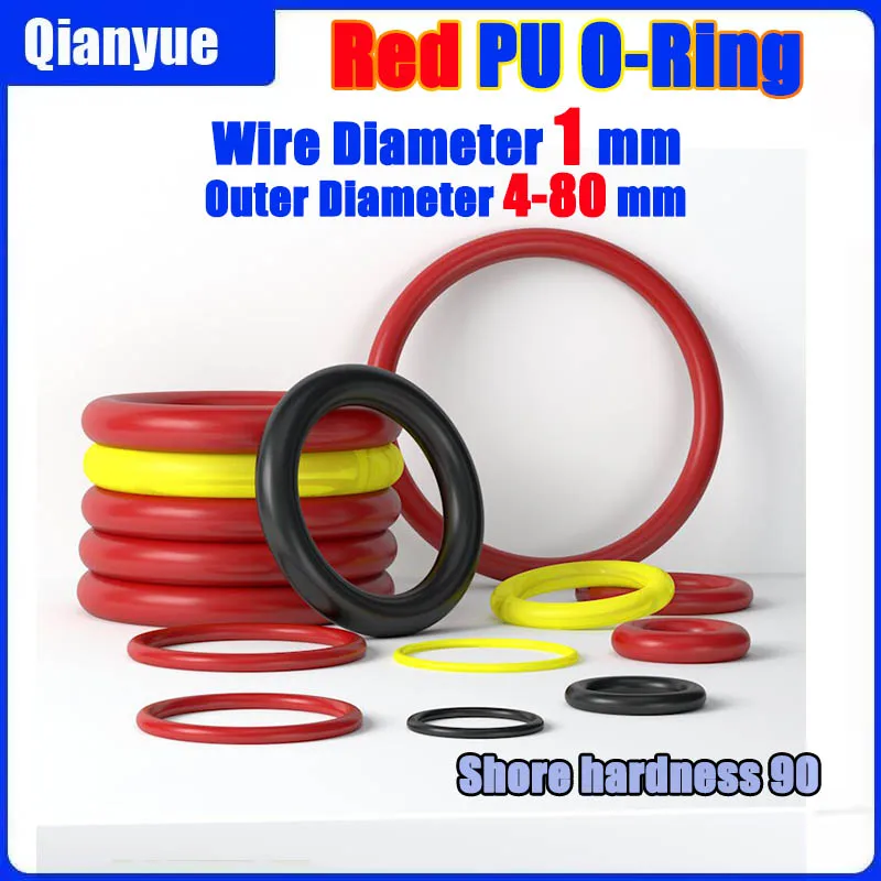 Roter PU O-Ring 1mm Kabelring - Hochdruckbeständige Polyether-Dichtung für Hydraulik/Pneumatik (Maßanfertigung) – Detail 1
