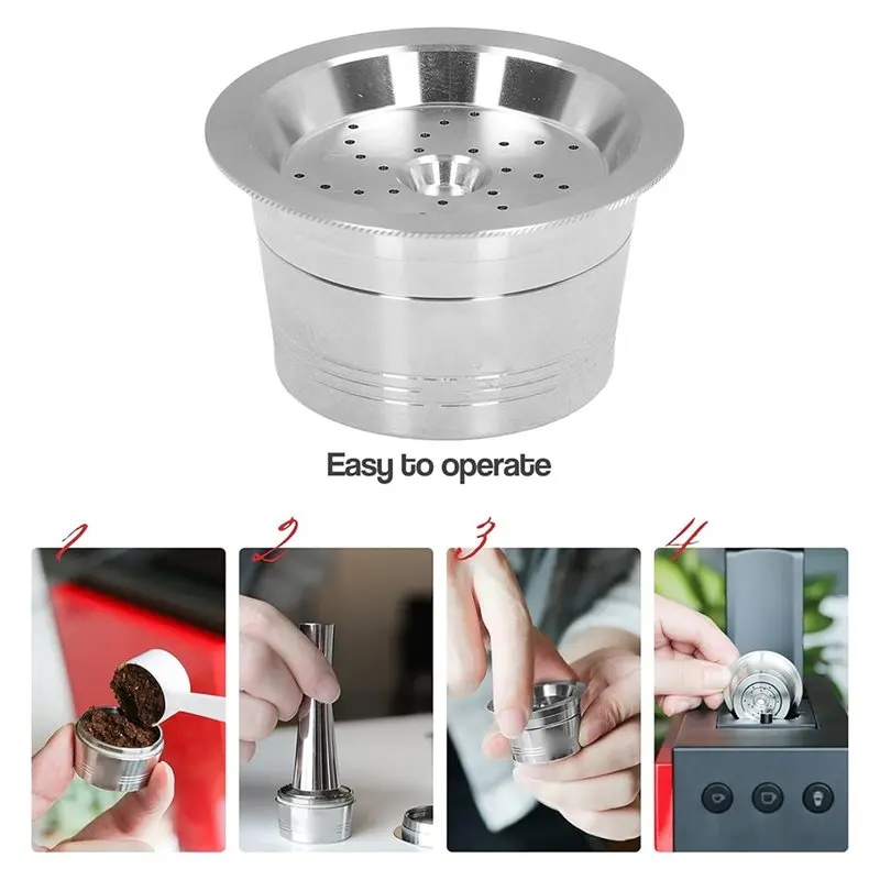 ABUN Reusable Stainless Steel Coffee Filter Capsule for K-Fee Machines, Eco-Friendly Refillable Coffee Pod, Barista Quality