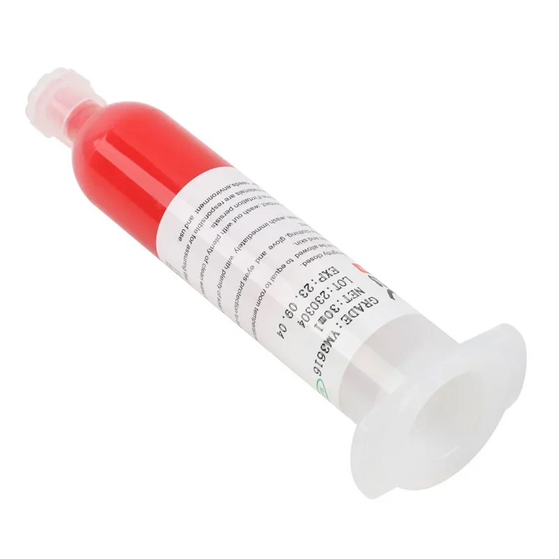 Red Glue Epoxy Resin Adhesives 40g Red Glue Sealant Gun Dispenser For BGA Chip Resistors Capacitors IC Chips SMT SMD Repair