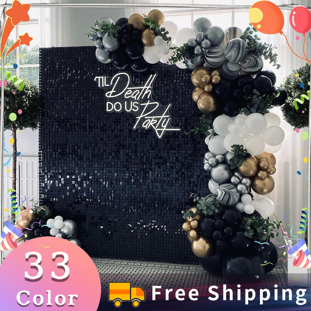 

Grasteay 6-18Pcs Shimmer Wall Panels Backdrop For Wedding Birthday Decorations Square Sequin Party Decorations Shimmer Panel