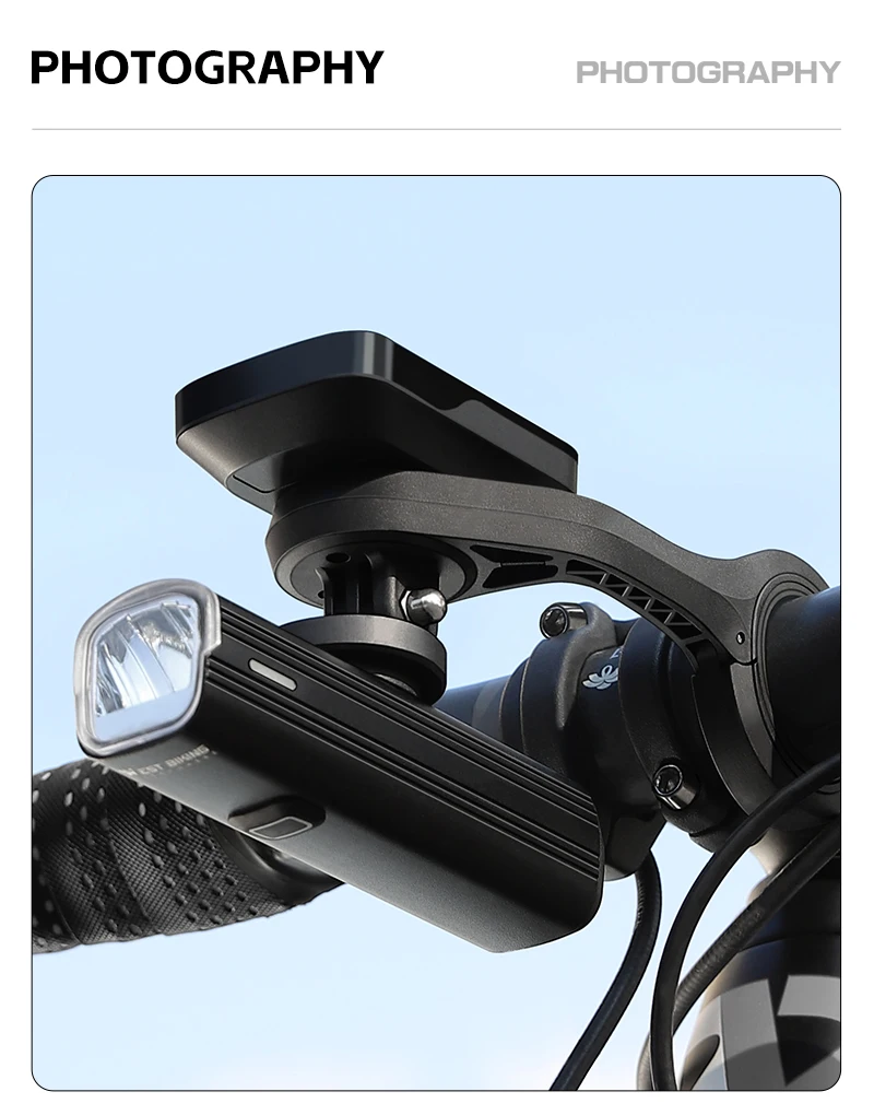 WEST BIKING Fahrradcomputerhalterung für Garmin/Bryton/Wahoo Tachometer, Fahrradbeleuchtung und Kamerahalterung, MTB-Rennradzubehör – Detail 16