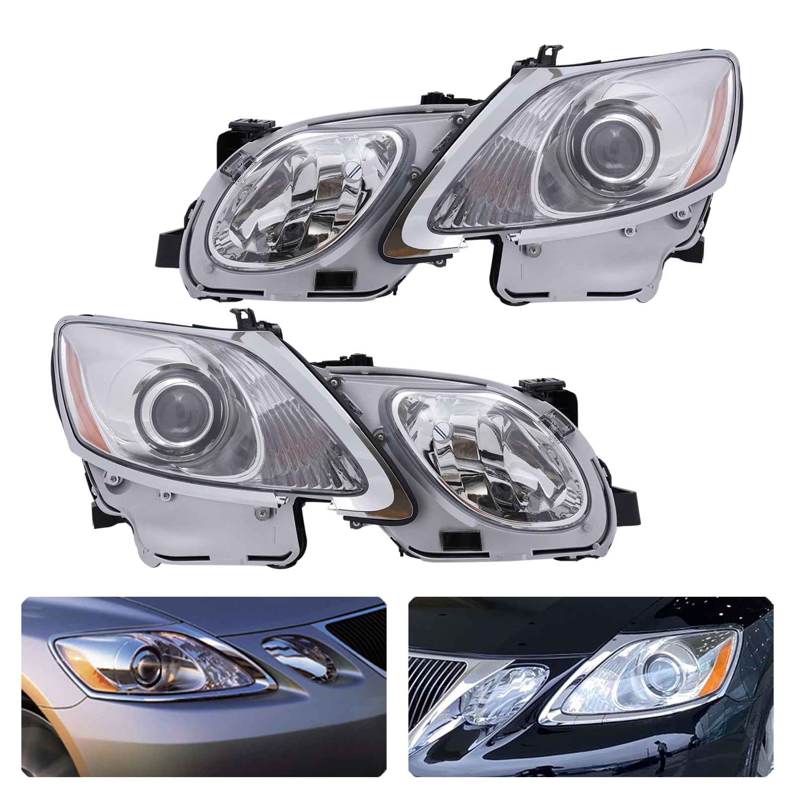 Car Headlights HID Projectors LH / RH Headlamp Fit for 2006-2011 Lexus GS Series GS300 GS430 Car Lights Assembly