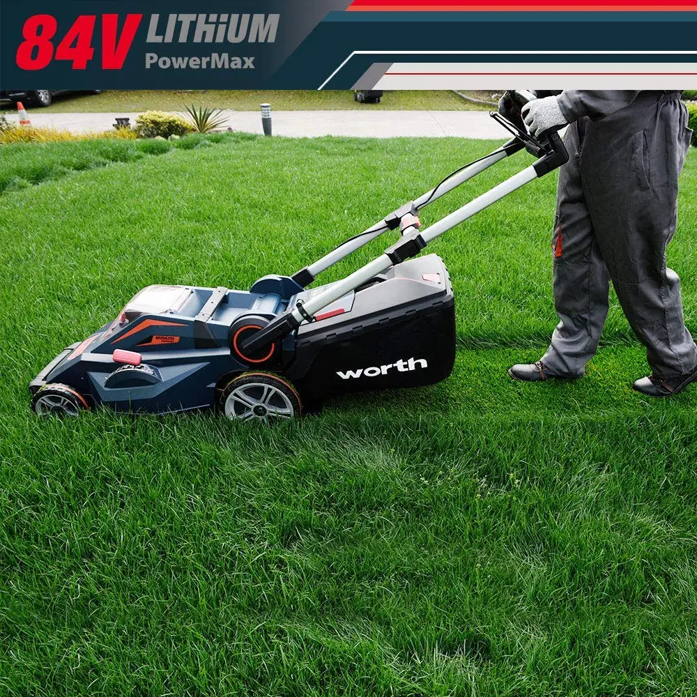 84V Electric Battery Powered Selfprolelled Ride Grass Cutting Mower Garden Cordless  Lawn 