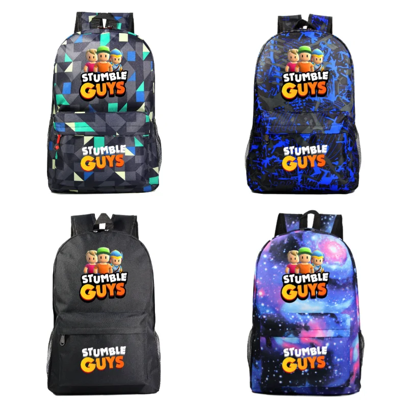 

Stumble Guys Backpacks Women Men Large Capacity Travelbag Cartoon Game Character Graphic Print Kawaii Backpack School Bags Gift