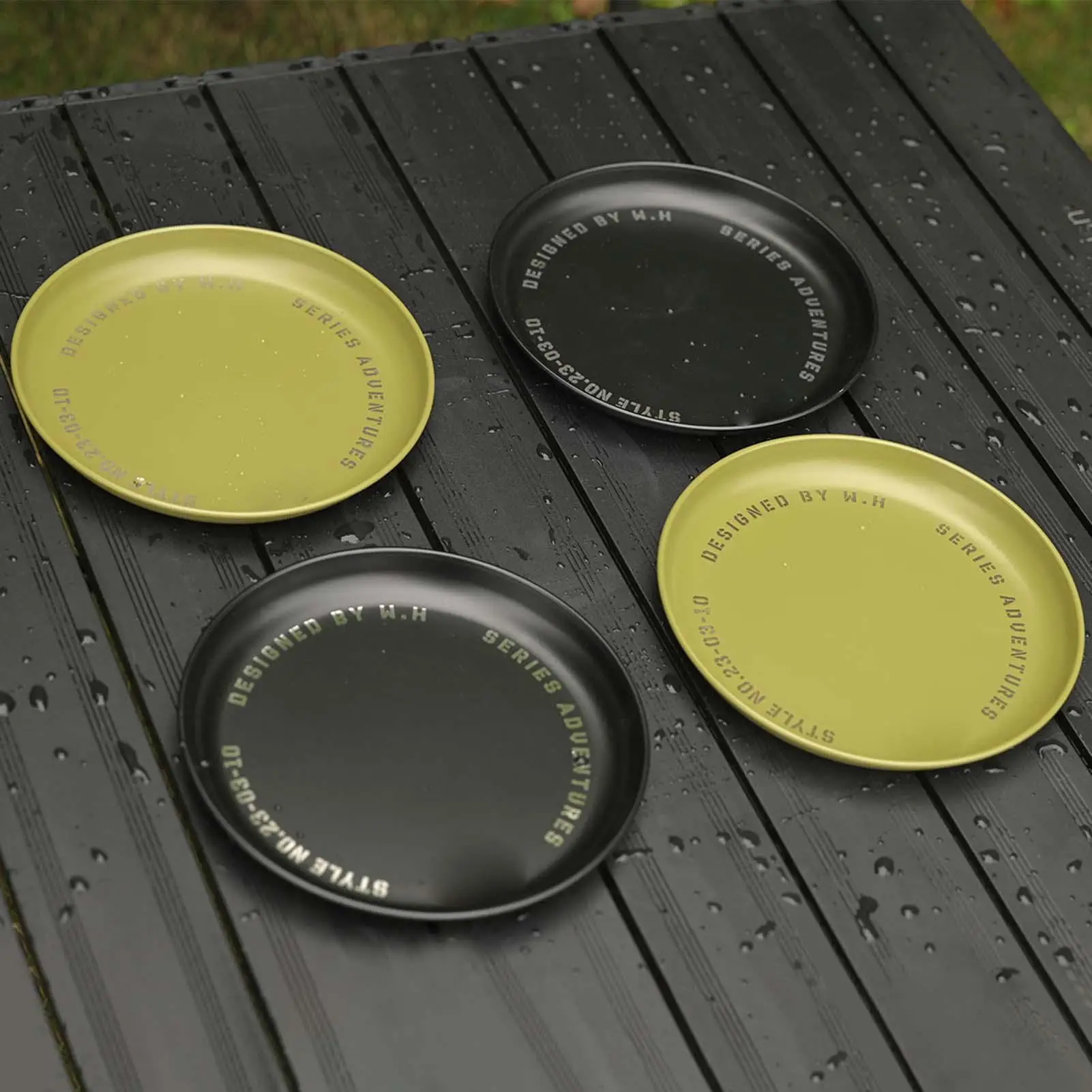 Stainless Steel Plate Safe Outdoor Plates For Patio Portable Smooth Dinnerware For Adults Kids Eating Food Travel Camping Snack