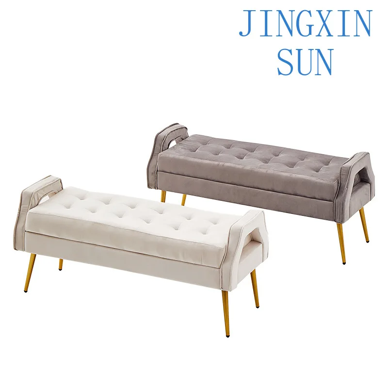 Modern Nordic Light Luxury Shoe Changing Stool for Bedroom Living Room Hallway Closet Entryway Clothing Store Bench Sofa