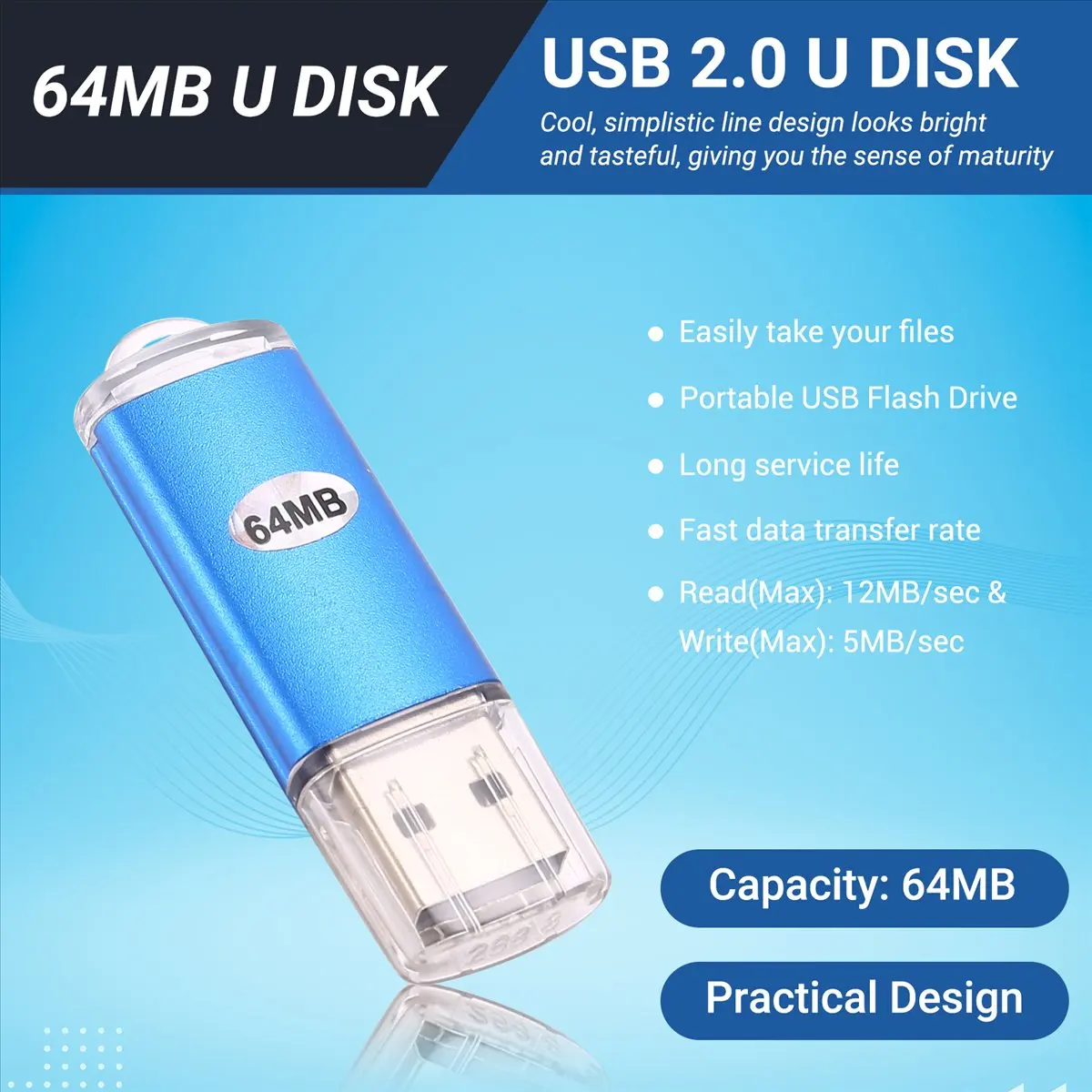 DT258 Newest 64MB USB 2.0 Flash Memory Stick Thumb Drive PC LAPTOP Storage