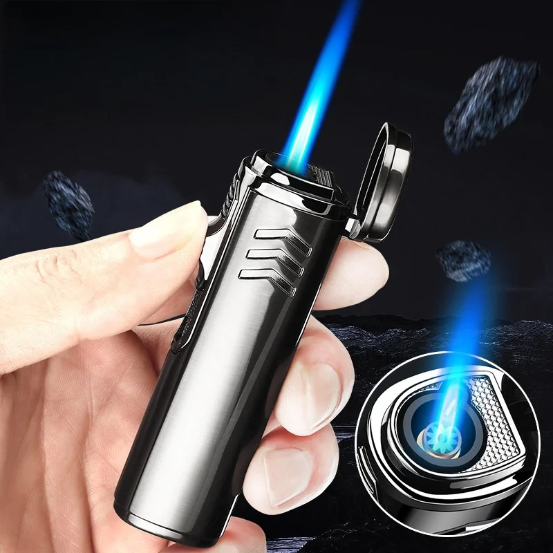 

Metal Gas Windproof Direct Flame Torch Cigar Lighter Portable Home Outdoor Camping and Barbecue Tools Personalized Men's Gifts