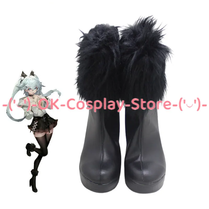 

Game Girls Frontline Project Neural Cloud Florence Cosplay Shoes Anime Cosplay Prop PU Leather Shoes Halloween Boots Custom Made