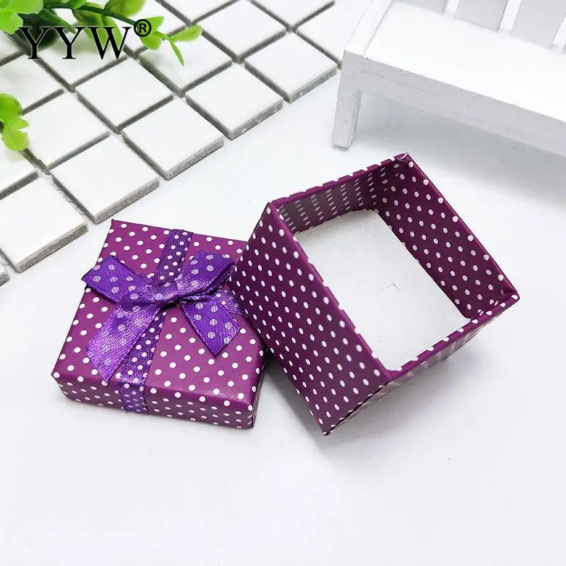 24Pcs Cardboard Jewelry Set Bow Gift Box Ring Necklace Bracelets Earring Organizer Jewelry Gift Packaging Boxes 5*5*3 cm