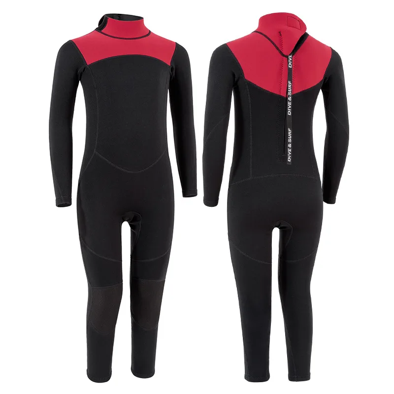 Kids Wetsuit for Boys Girls Toddler 2mm Front Zip Full Body Diving Suits Thermal Swimsuits