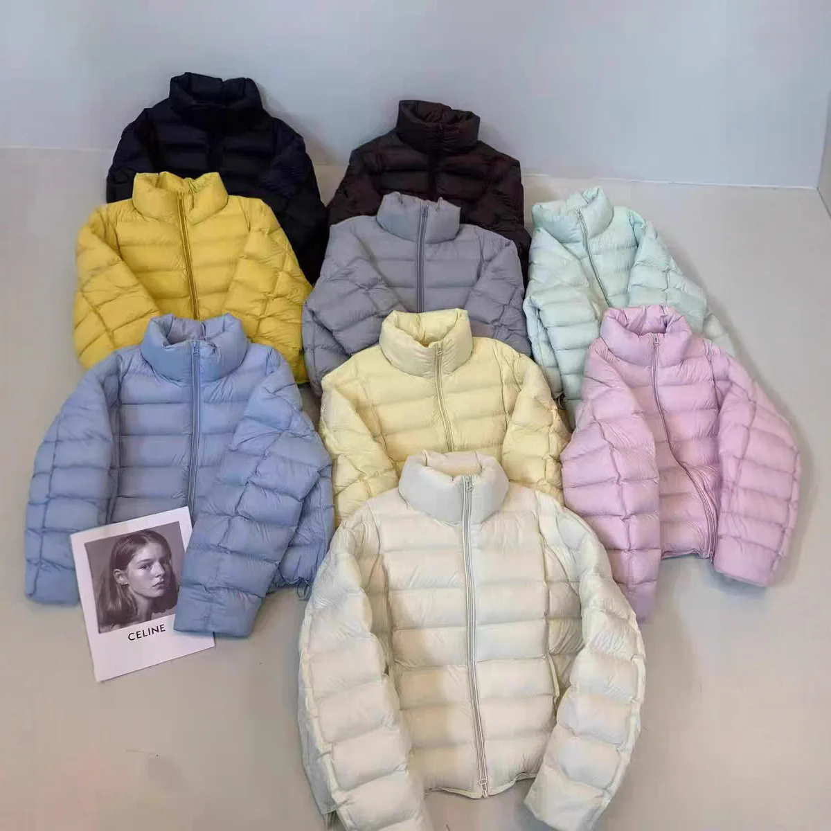 Damska krótka kurtka puchowa - Nowy styl jesienno-zimowy, modna kurtka puchowa z podwójnym kołnierzem, ciepła, gruba, uniwersalna, modna.