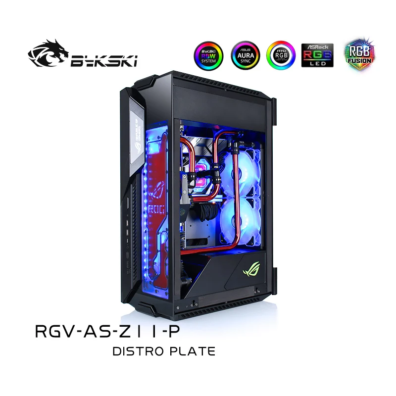 BYKSKI RGV-AS-Z11-P Acryltank zur Verwendung für ASUS ROG Z11 Computergehäuse/Combo-DC-Pumpe/Pipeline-Layout aus klarem/einfacher Montage