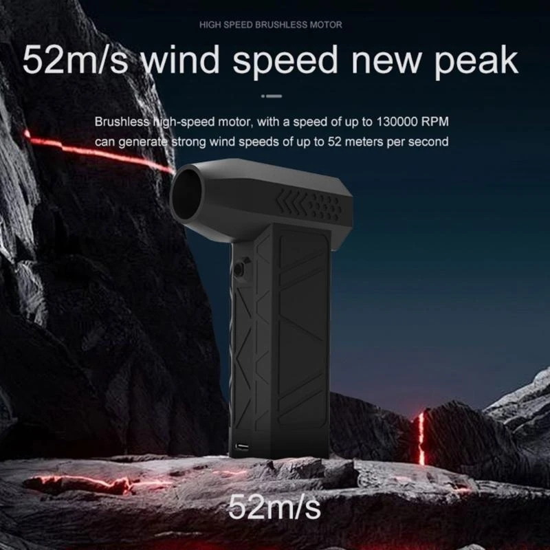 

Black Handheld Brushless Motor Fan Portable Handheld Blower Energy Efficient Fan for Home and Office Cooling top sale