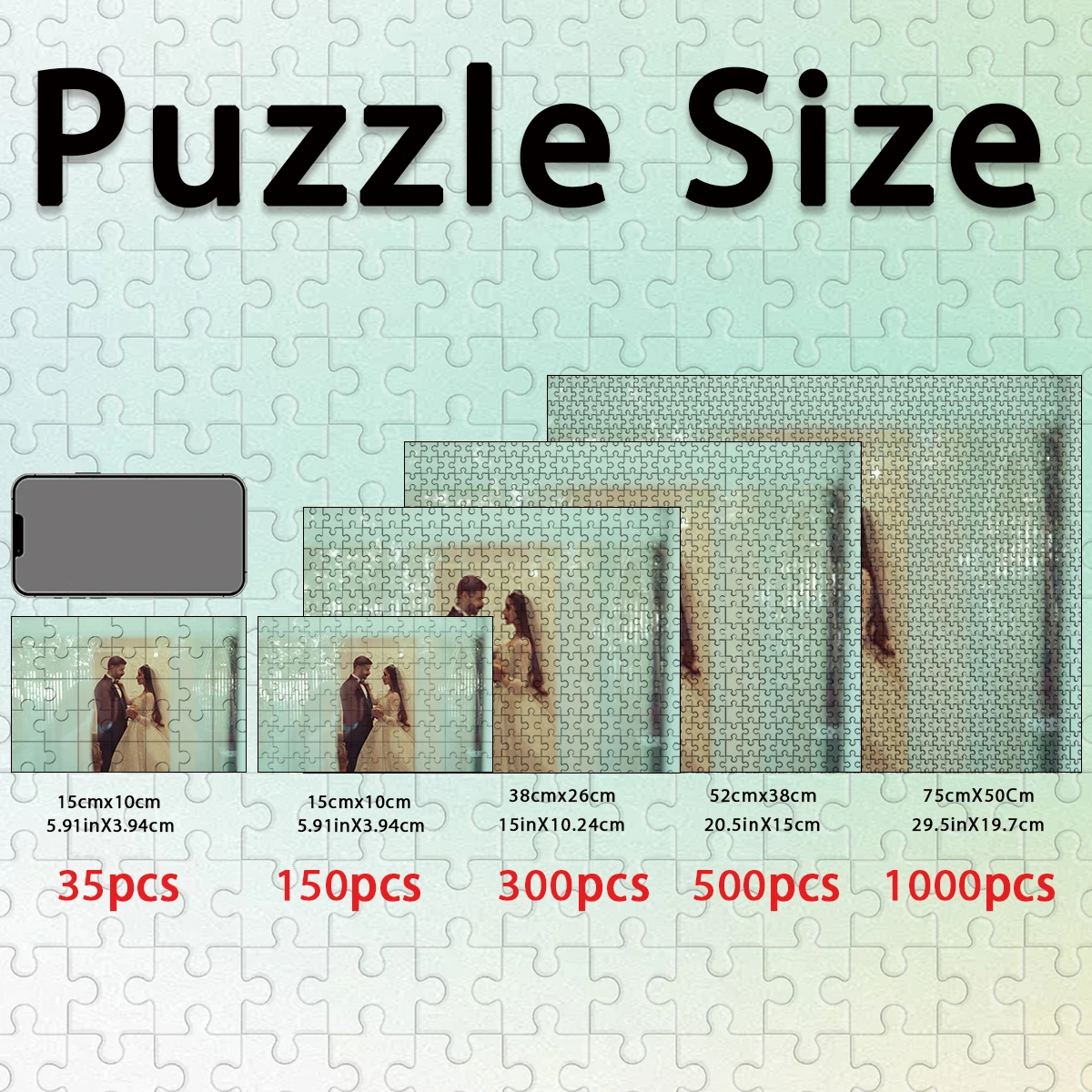 35/300/500pcs marriage Customized Poster Custom DIY Personalised Photo Puzzles Customizable Photo For Kids Toy boyfriend