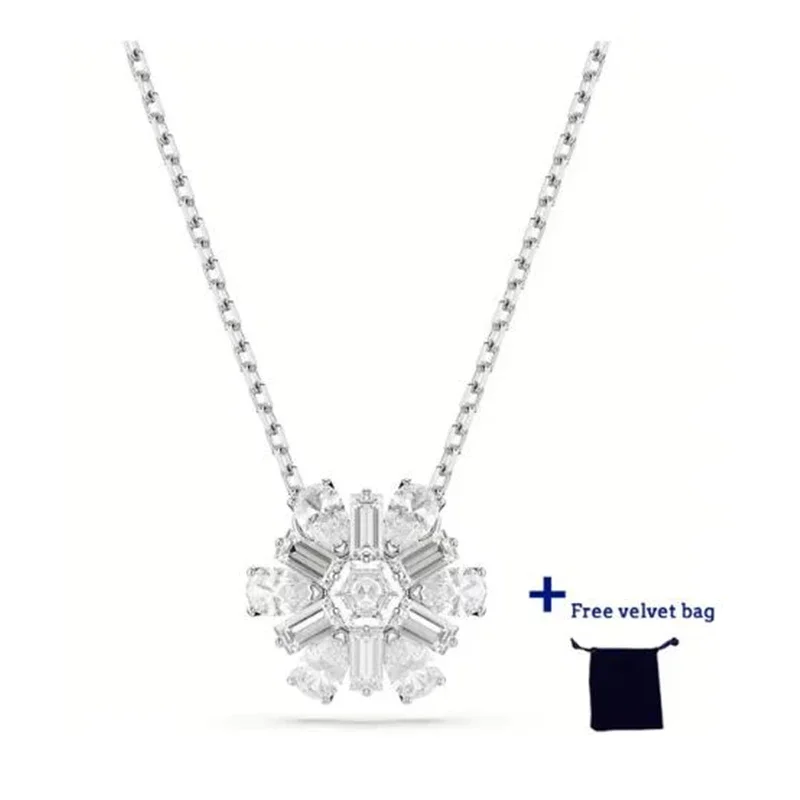 SW جديد عالي الجودة رائج البيع Idyllia مجموعة قلادة على شكل زهرة صفراء مختلطة للمجوهرات النسائية هدية رومانسية للعطلات