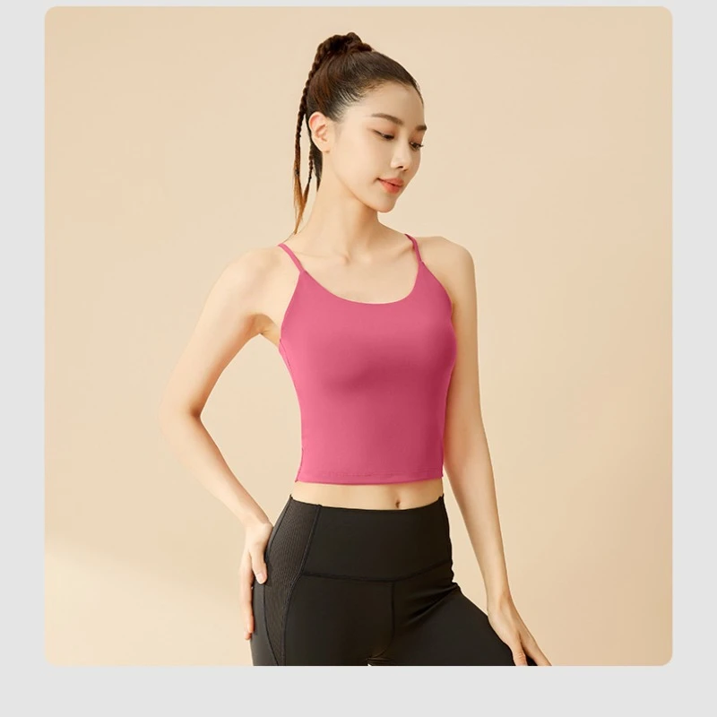 

Женский спортивный бюстгальтер, сексуальный бюстгальтер для йоги с высокой поддержкой, ударное спортивное нижнее белье для бега, быстросохнущий топ на бретелях для фитнеса, тренажерного зала, мягкий бюстгальтер без косточек