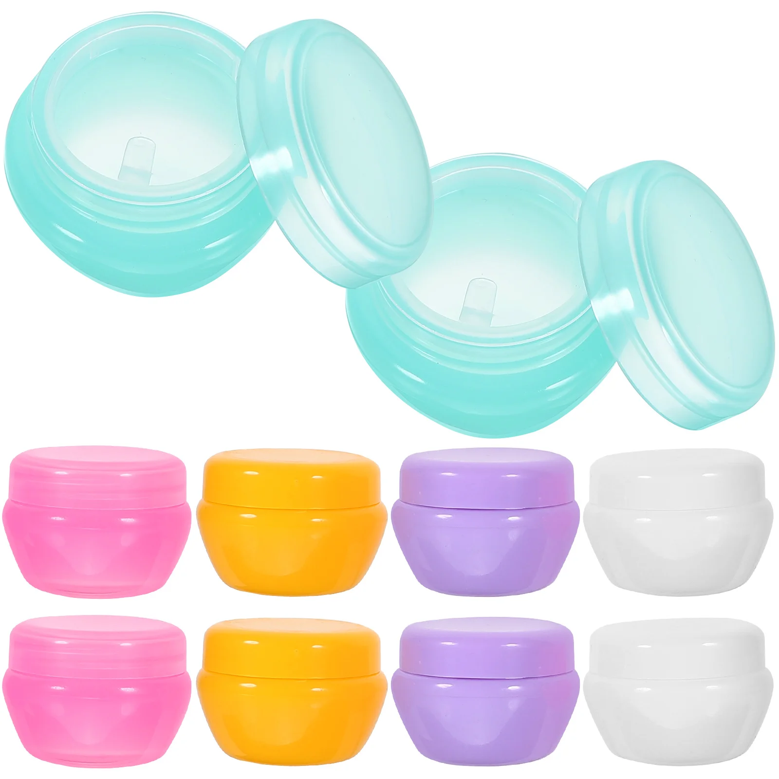 

10 Pcs Face Cream Travel Jar Bottles for Women Portable Refillable Jars with Lids Small Empty