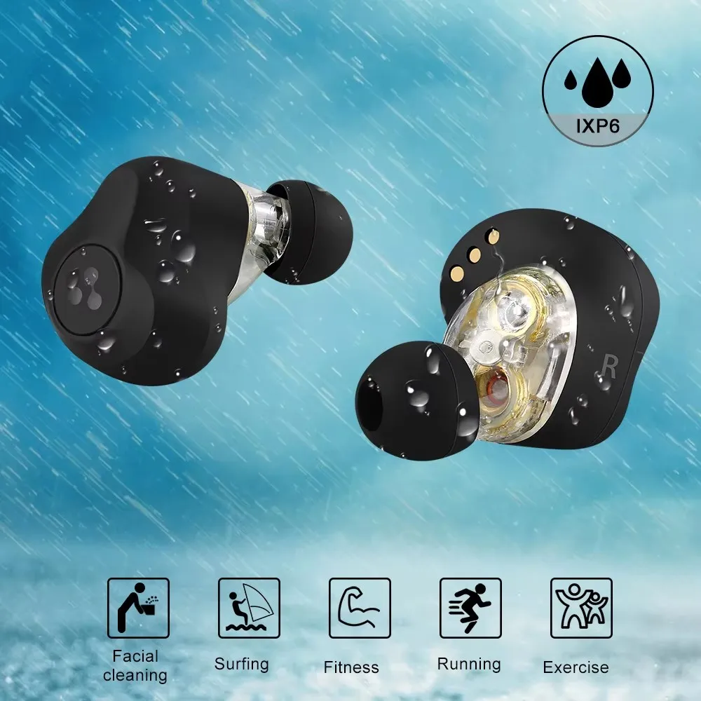 الأصلي S115 زائد TWS من QCC3040 رقاقة سماعات صحيح سماعات أذن استريو لاسلكية قوية باس سماعة سماعات بلوتوث مع هيئة التصنيع العسكري