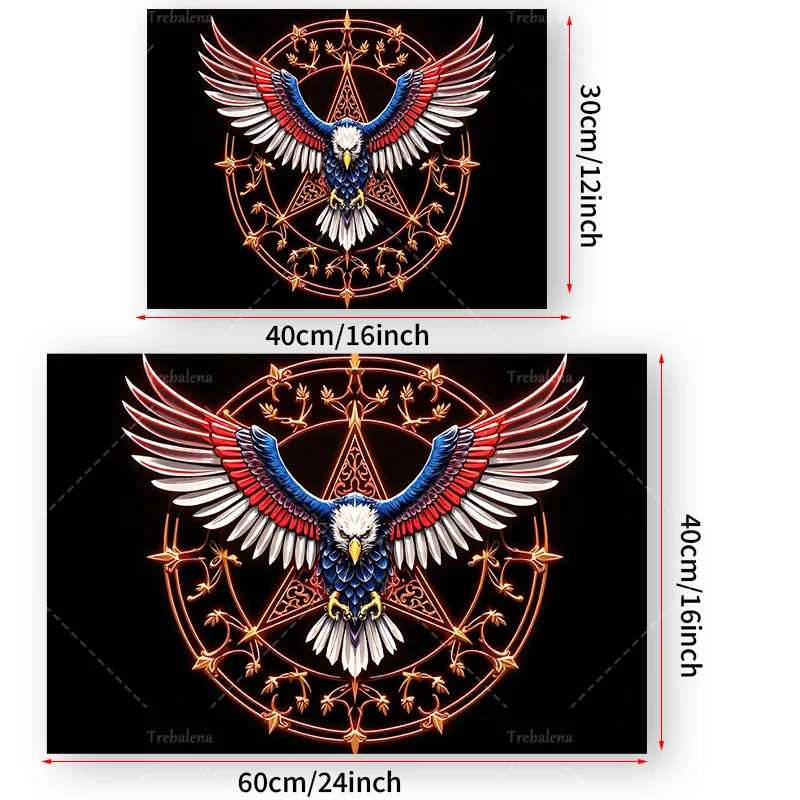 قطعة واحدة من نسيج الحائط على شكل نسر ماندالا - معلق على الحائط من بوهو شيك لديكور غرفة المعيشة #3