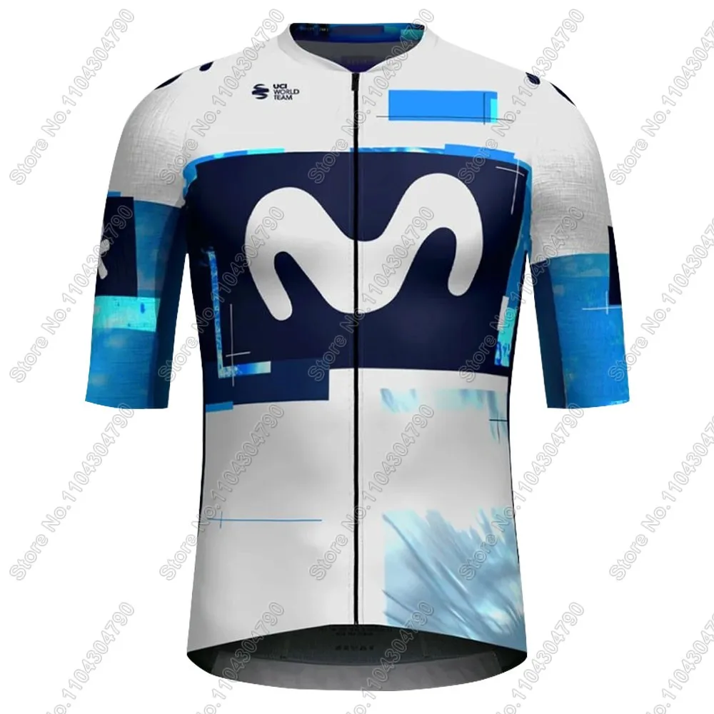 M Pro Team 2025 Cycling Jersey Set Summer Espana BLue Clothing Kits Road Bike Shirts Suit Bicycle bib Shorts MTB Maillot Ropa