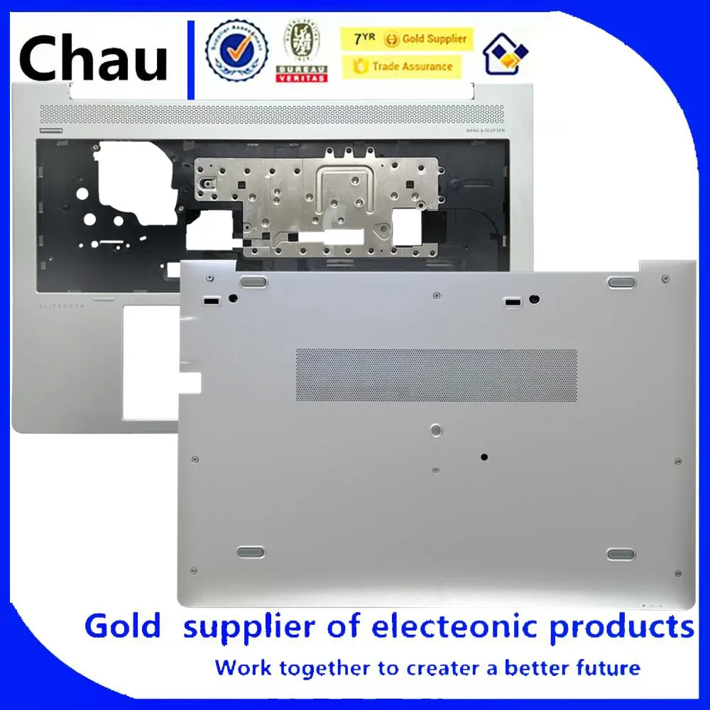

New For Chau EliteBook 755 850 G6 G5 Laptop Upper Case Palmrest Cover/ Bottom Base Cover L63370-001 L63359-001