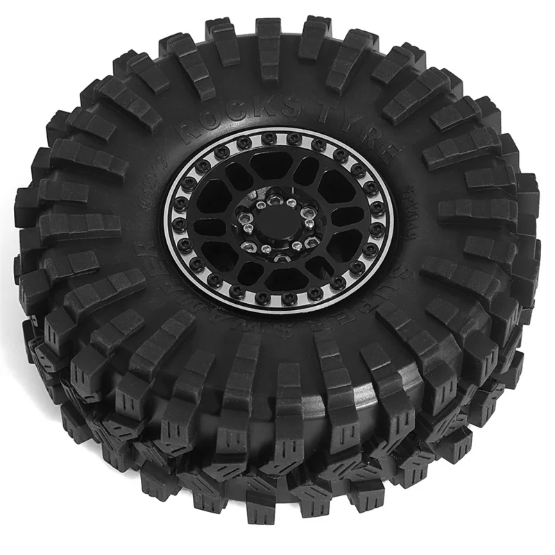 

A49K-4PCS RC Car Upgrade 1.9Inch Tire Hub For 1/10 TRX4 90046 SCX10 RC Car Upgrade Accessories Black