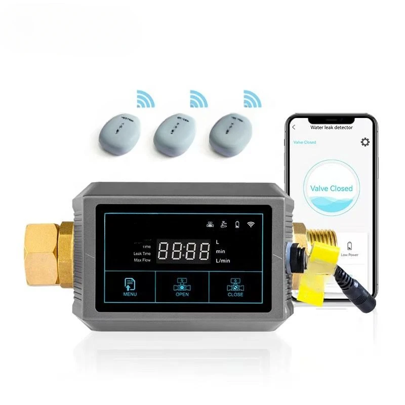 Wireless Water Leakage Detector Sensor WiFi with Auto Shut Off Valve