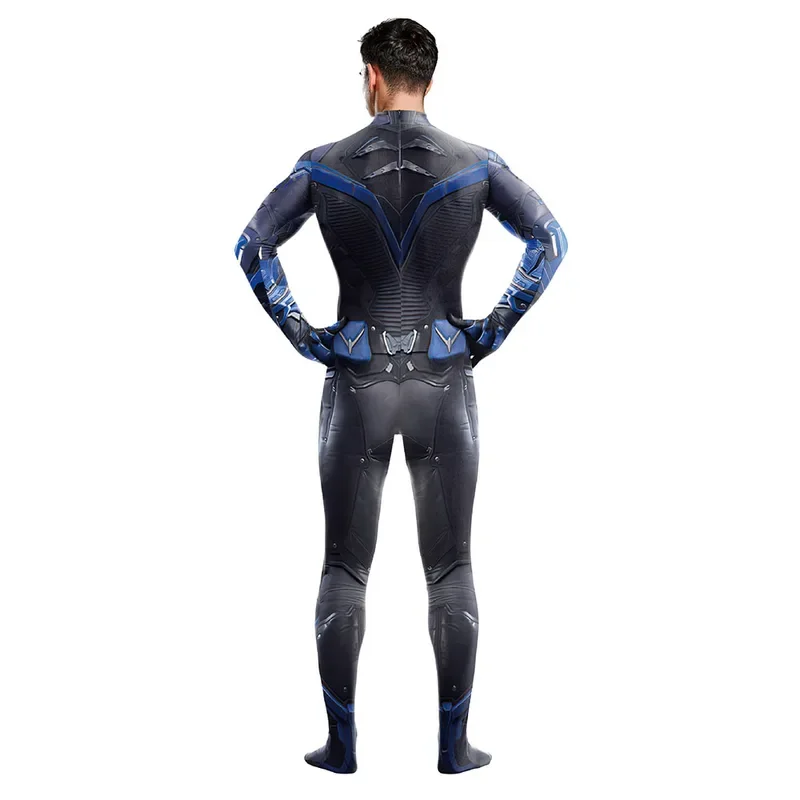 Mono 3D de la película Gotham Knights Nightwing para mujer y hombre, disfraz de Cosplay de murciélago, mono de fiesta Zenti para Halloween