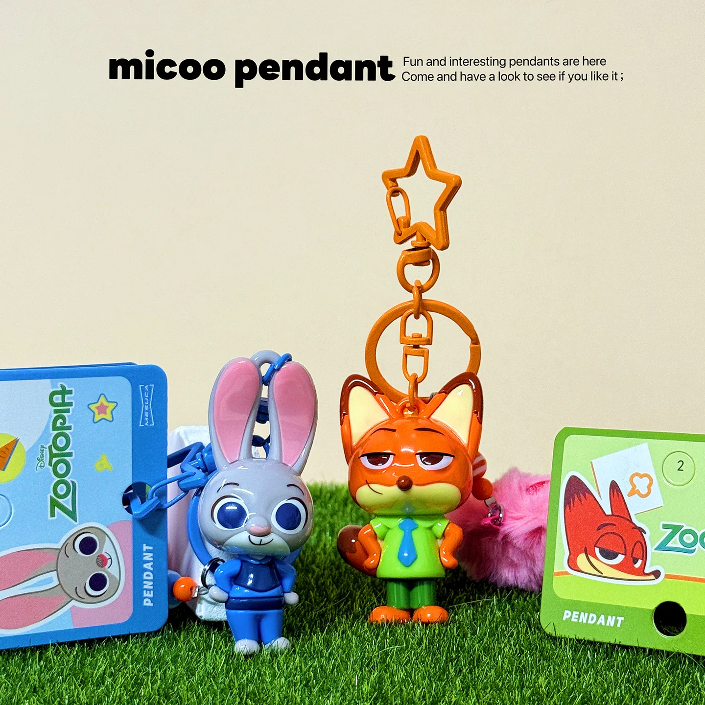 인기 판매 중인 주토피아 주디 홉스와 닉 와일드 봉제 인형 키체인 가방 장식 액세서리 도매
