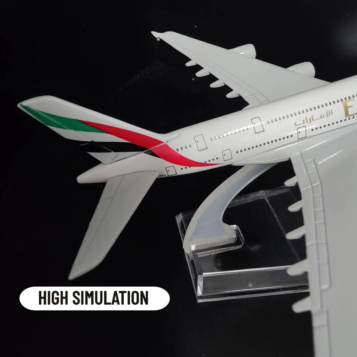 1:400 Metal Aircraft Model Replica, EMIRATES A380 Airplane Scale Miniature Art Decoration Diecast Aviation Collectible Toy Gift