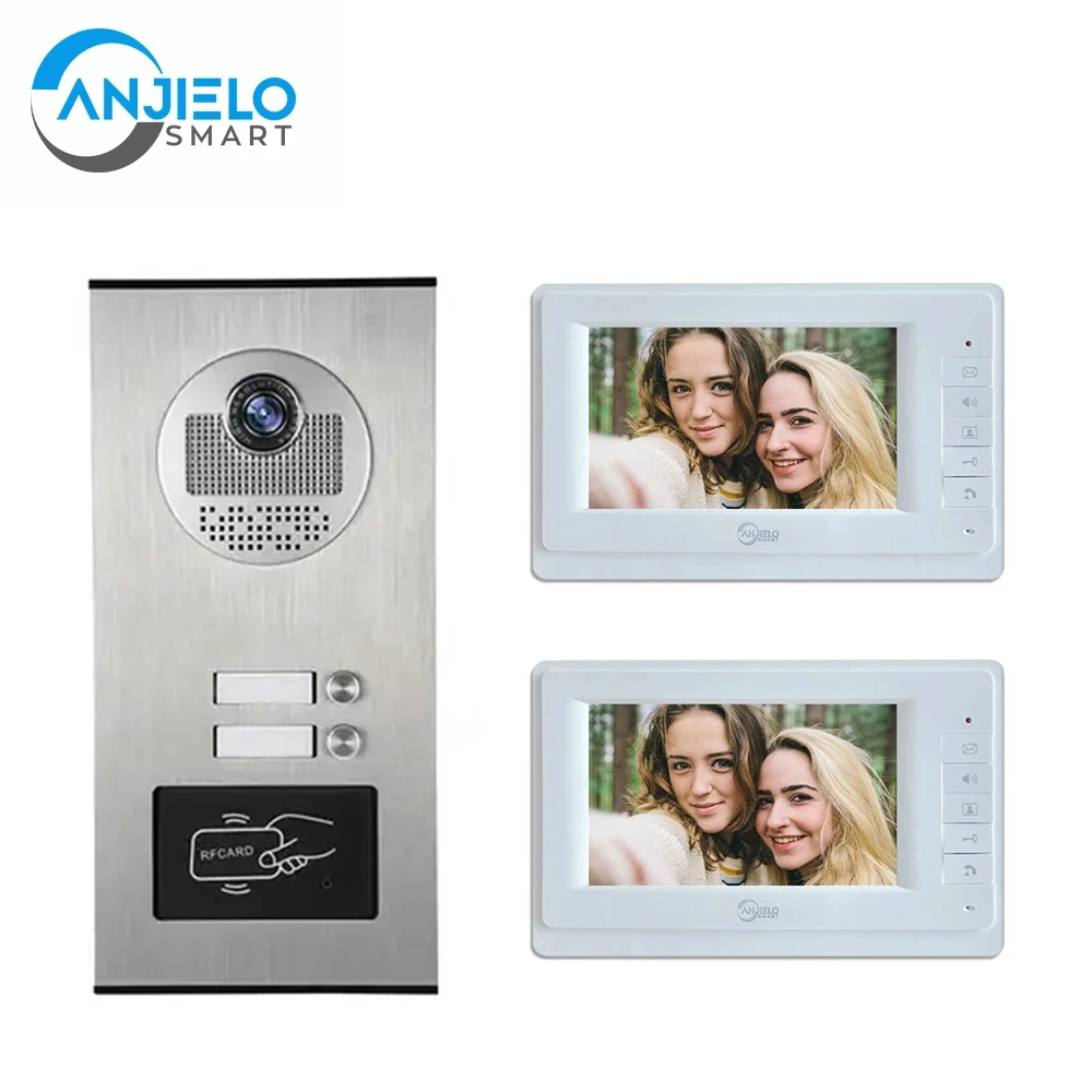 

2/3/4/ Units Video Porteiro Intercoms for Multi Apartment Door Entry Residential HD Doorbell Camera Doorman 7 Inch Monitor