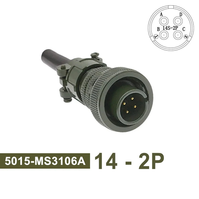 Mil std ronde connector ms3102a 14s-2 14s-5 14s-6 MIL-C 5015 militaire specificatie connectoren ms3106 ms3108 stekker & stopcontact