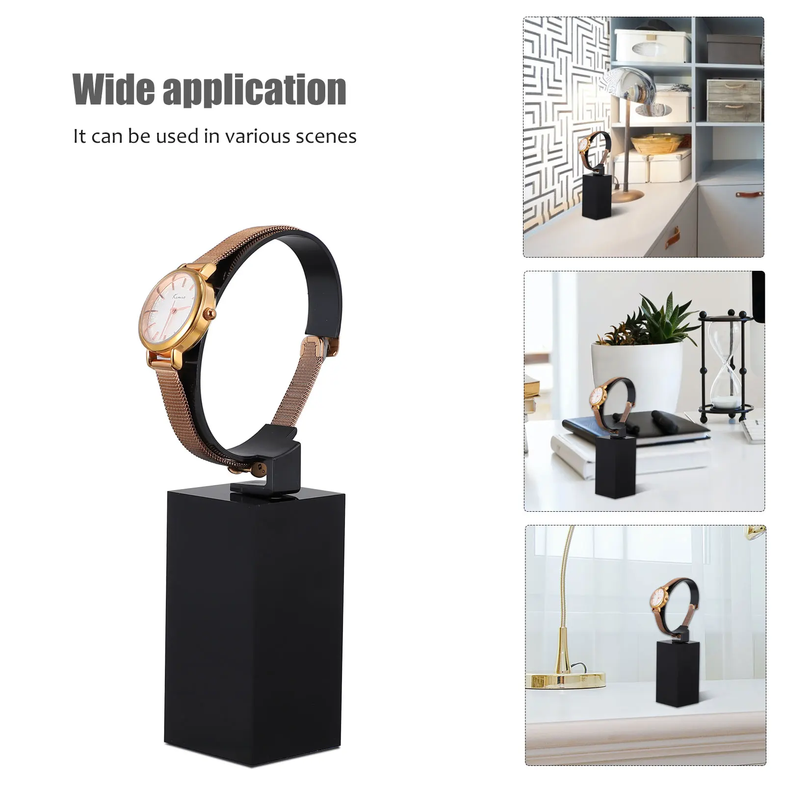 

Acrylic Watch Display Stand C-Shaped Holder Organizer Single Rack Wrist Smooth Tactile Visual Fine Quality Storage Case Drawer
