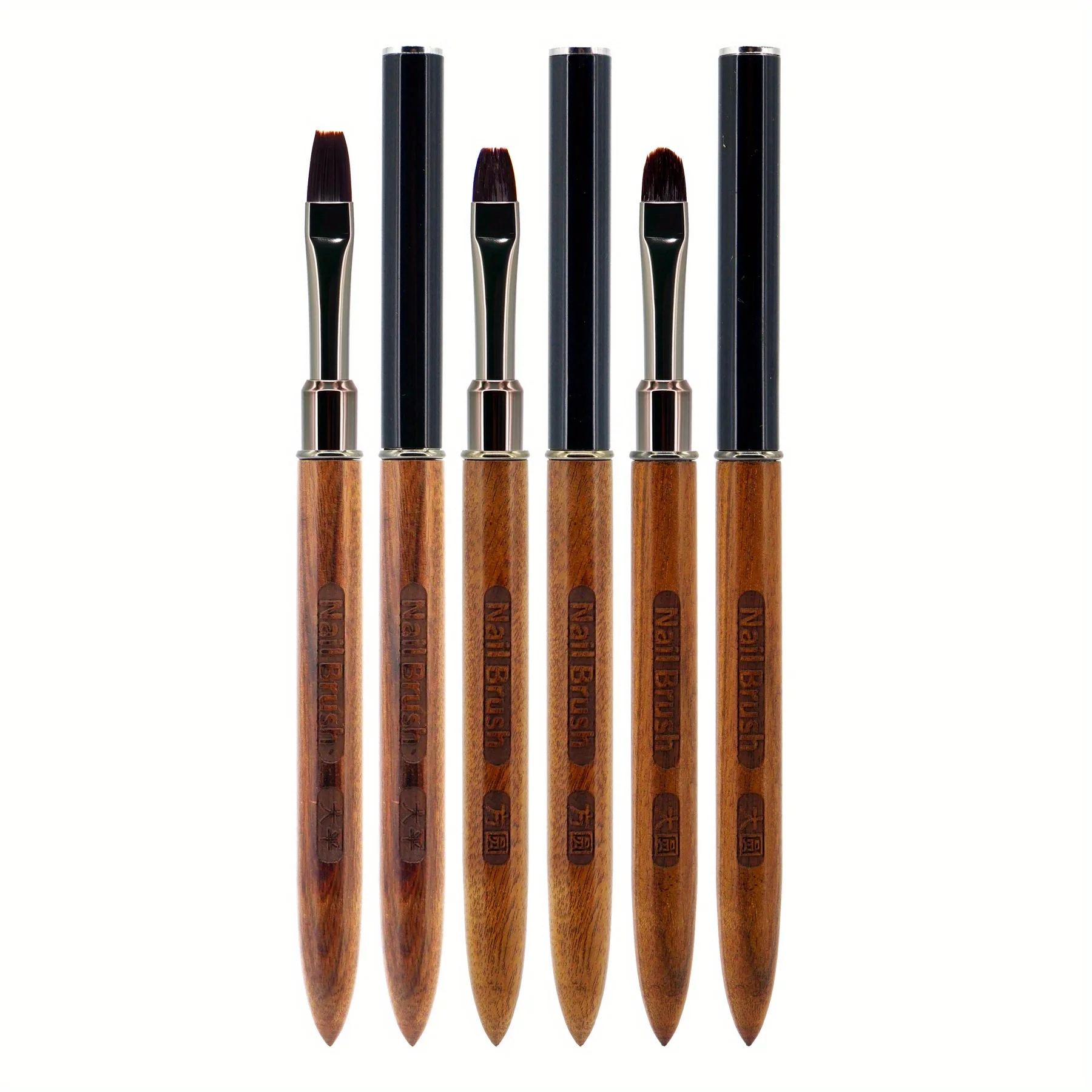 1/2/3 Uds pincel para decoración de uñas pincel para pintar Gel de madera arte de uñas para extensión de punta de Gel accesorio acrílico manicura herramienta de cepillo para uñas de Gel UV