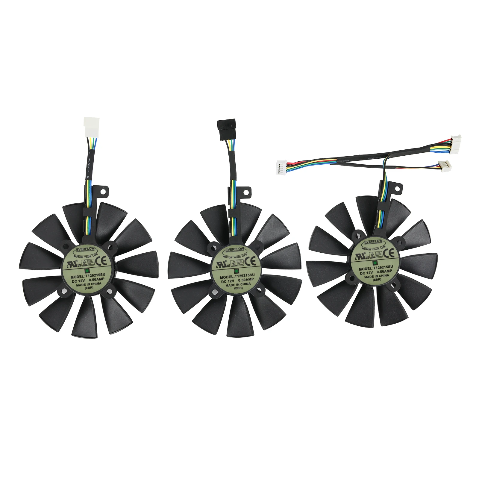 88มม.T129215SU พัดลมระบายความร้อนเปลี่ยนสำหรับ ASUS AREZ ROG Strix RX VEGA56 VEGA64 580 590 480 OC Edition กราฟิกการ์ดแฟน