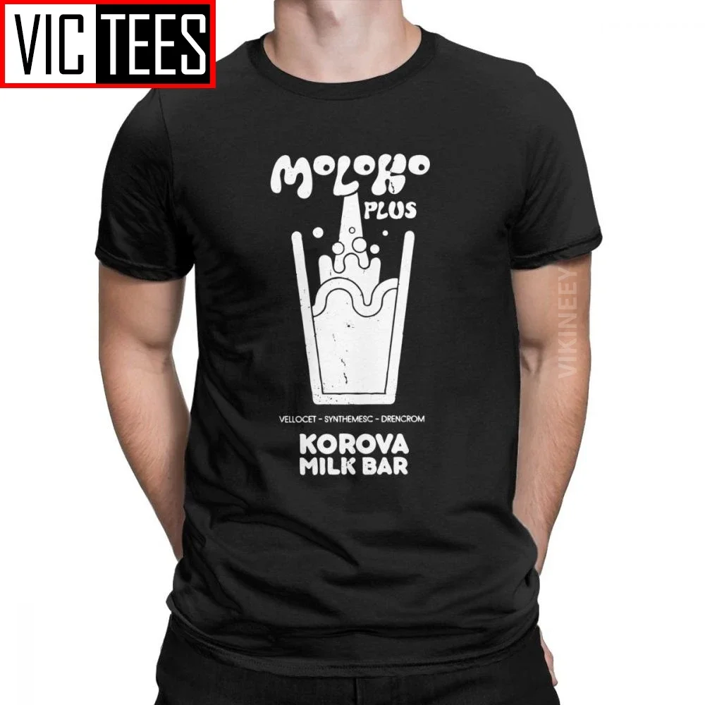 

Moloko Plus A Clockwork Orange Tshirt Men Synap Synaptyx Vintage Cotton Round Neck T Shirt Oversized