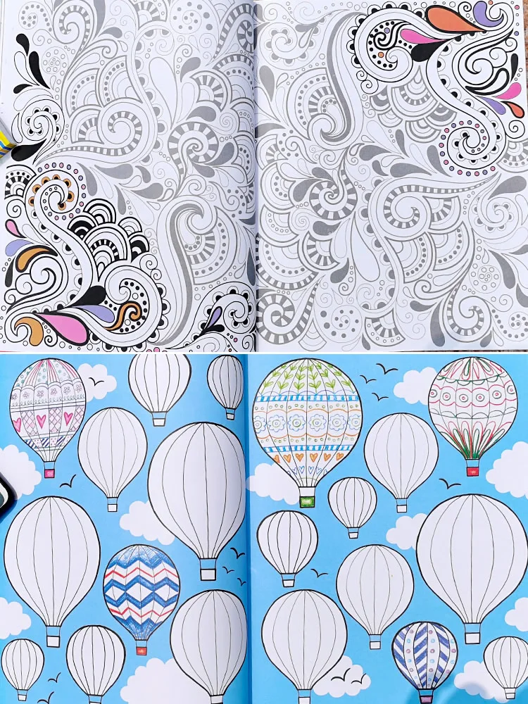 【Graffiti color book】English Drawing Creative Graffiti Coloring Book Children's Painting Book Art Painting Book