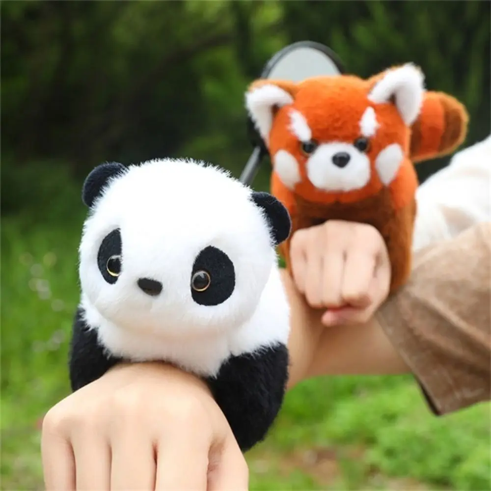 Panda Slap Armband Serie Capibara Wasbeer Pluche Pop Slap Armband Zachte Simulatie Aap Pluche Polsband Kerstspeelgoed